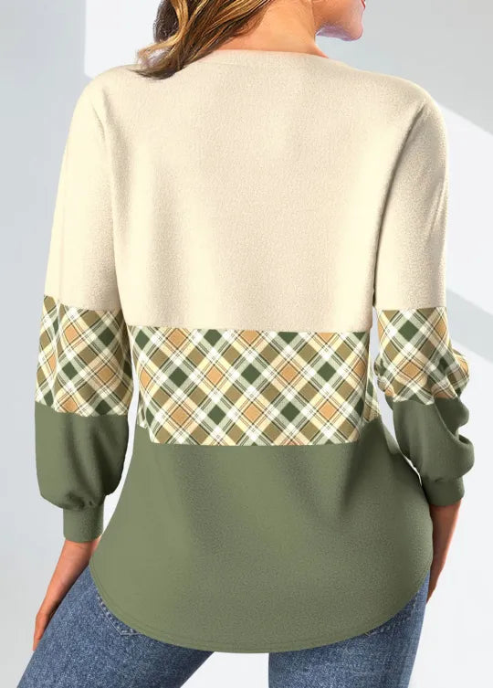 Annelie | Sweater with Checked Detail