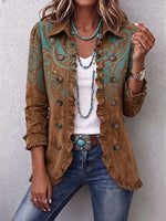Giuliette | Paisley Print Ruffle Jacket